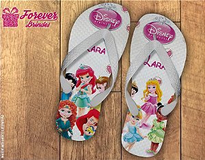 Chinelo De Aniversário Infantil Princesas