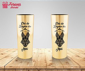 Copo Long Drink Metalizado Chá De Lingerie