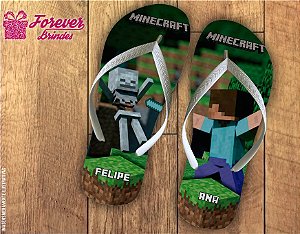 Chinelo aniversário minecraft