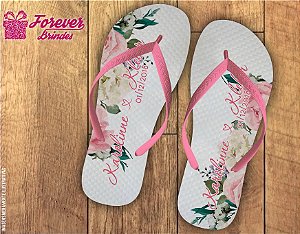 Chinelo De Casamento Com Flores