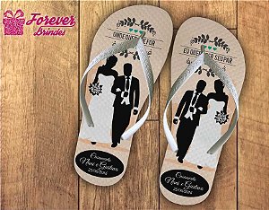 Chinelo casamento sombras do amor