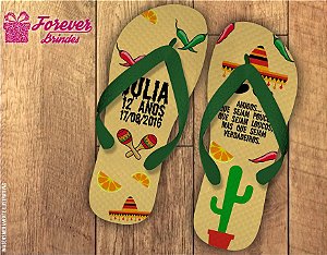 Chinelo Aniversário Tema Mexicano