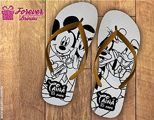 chinelo debutante a turma da minnie mickey