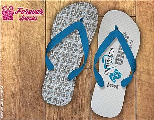 Chinelo Formatura Odontologia cinza e com azul