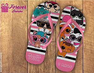 Chinelo Personalizado Infantil Da Lol Pet