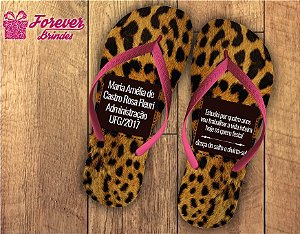 Chinelo formatura administração de onça