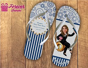 Chinelo Formatura Engenharia de produção caricatura com listras