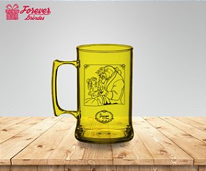 Caneca De Chopp Aniversário Bela e a Fera