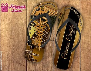 Chinelo Formatura ciências Contábeis dourado