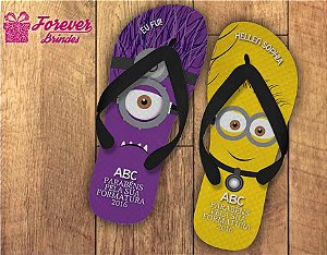 Chinelo Formatura Terceirão minion roxo