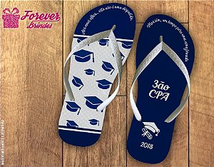 Chinelo Formatura Terceirão capelo azul