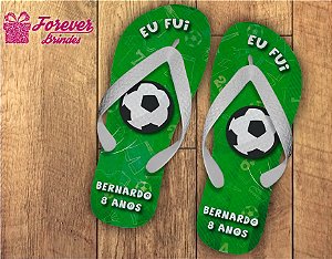 Chinelo Personalizado de Aniversário Futebol