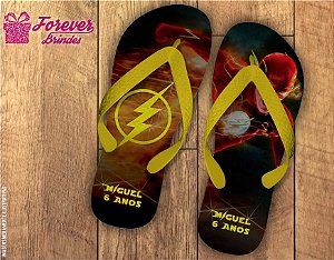 Chinelo Aniversário Infantil The Flash Personalizado