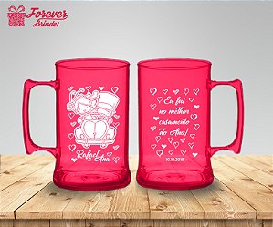 Caneca De Chopp De Casamento Com Corações