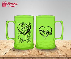 Caneca De Chopp De Casamento Shrek e Fiona