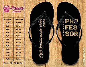 Chinelo Personalizado Dia dos Professores