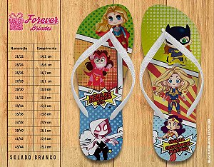 Chinelo Personalizado Aniversário Heróis