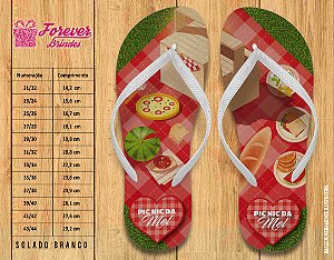 Chinelo Personalizado Aniversário Piquenique