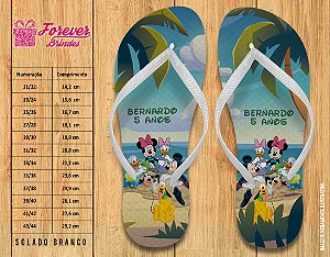 Chinelo Personalizado Aniversário Pool Party Mickey
