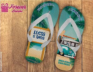 Chinelo De Aniversário Surf Kombi