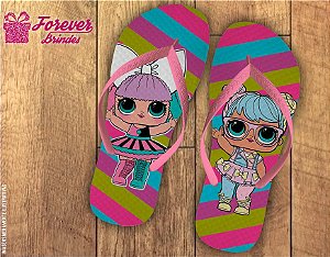 Chinelo Personalizados Aniversário Bonecas Lol