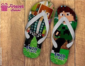 Chinelo De Aniversário Infantil Minecraft