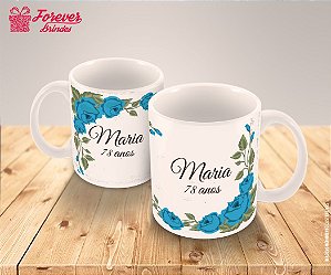 Caneca De Porcelana De Aniversário