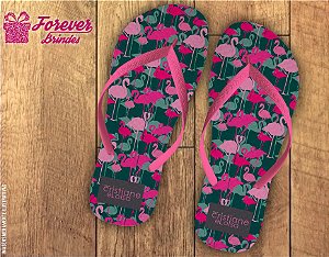 Chinelo Personalizado Flamingo Empresa