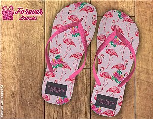 Chinelo Personalizado Flamingo Empresa