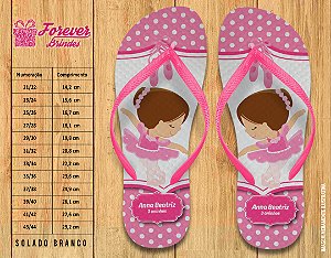 Chinelo Personalizado Aniversário Ballet