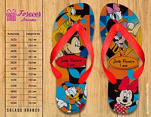 Chinelo Personalizado Aniversário Disney