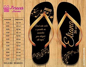 Chinelo Personalizado Aniversário musical