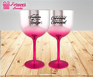 TAÇA DE GIN METALIZADA DEGRADE CARNAVAL