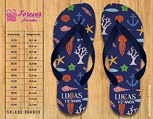 Chinelo Personalizado Aniversário POOL PARTY VERÃO