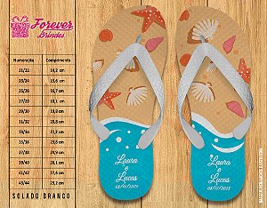 Chinelo Personalizado Casamento Praia