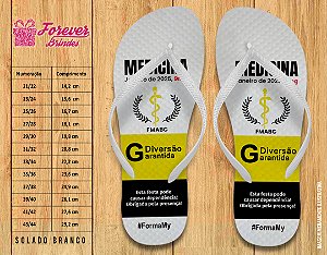 Chinelo Personalizado Formatura de Medicina