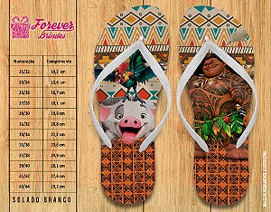 Chinelo Personalizado Aniversário Moana