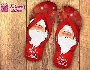 Chinelo De Natal Personalizado Papai Noel