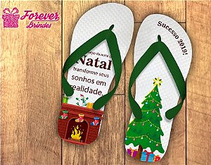 Chinelo De Natal Personalizado Com Frase