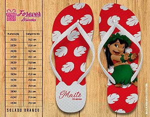 Chinelo Personalizado Aniversário LILO E STITCH