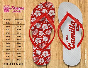 Chinelo Personalizado Aniversário VERÃO