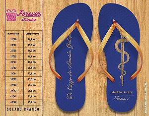 Chinelo Personalizado Formatura de Medicina