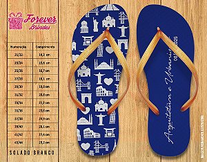 Chinelo Personalizado Formatura de Arquitetura e Urbanismo
