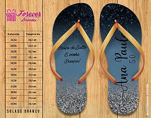 Chinelo Personalizado Aniversário Glitter