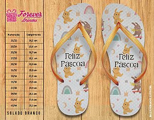 Chinelo Personalizado Feliz Páscoa