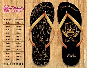 Chinelo Personalizado Formatura de Nutrição