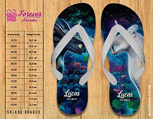 Chinelo Personalizado Aniversário Como Treinar Seu Dragão