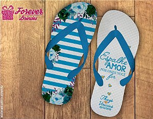 Chinelo De Casamento Personalizado Espalhe Amor