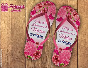 Chinelo Dia das Mulheres Floral