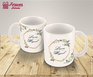 Caneca de Porcelana Personalizada Casamento